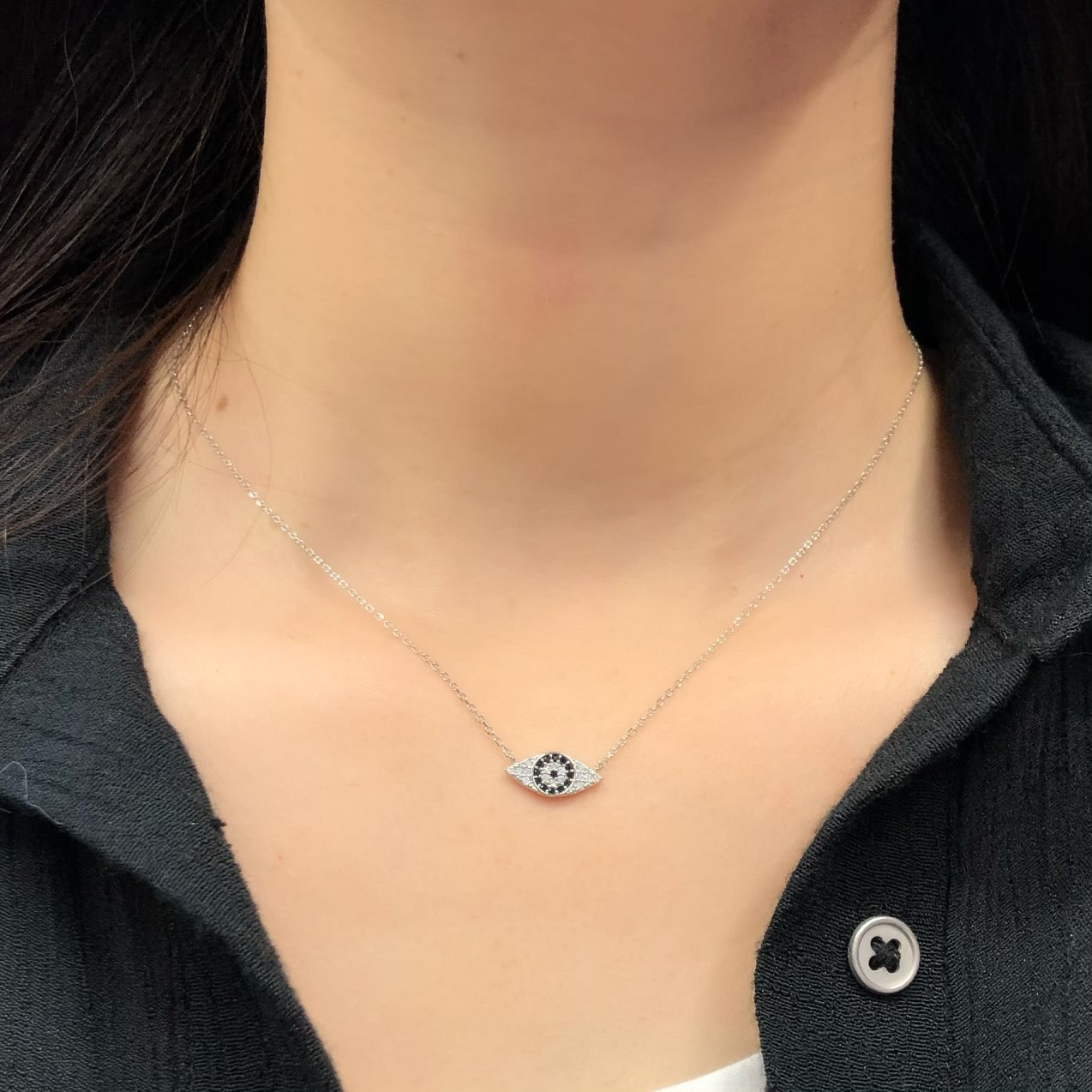 Evil Eye Necklace with Black eye