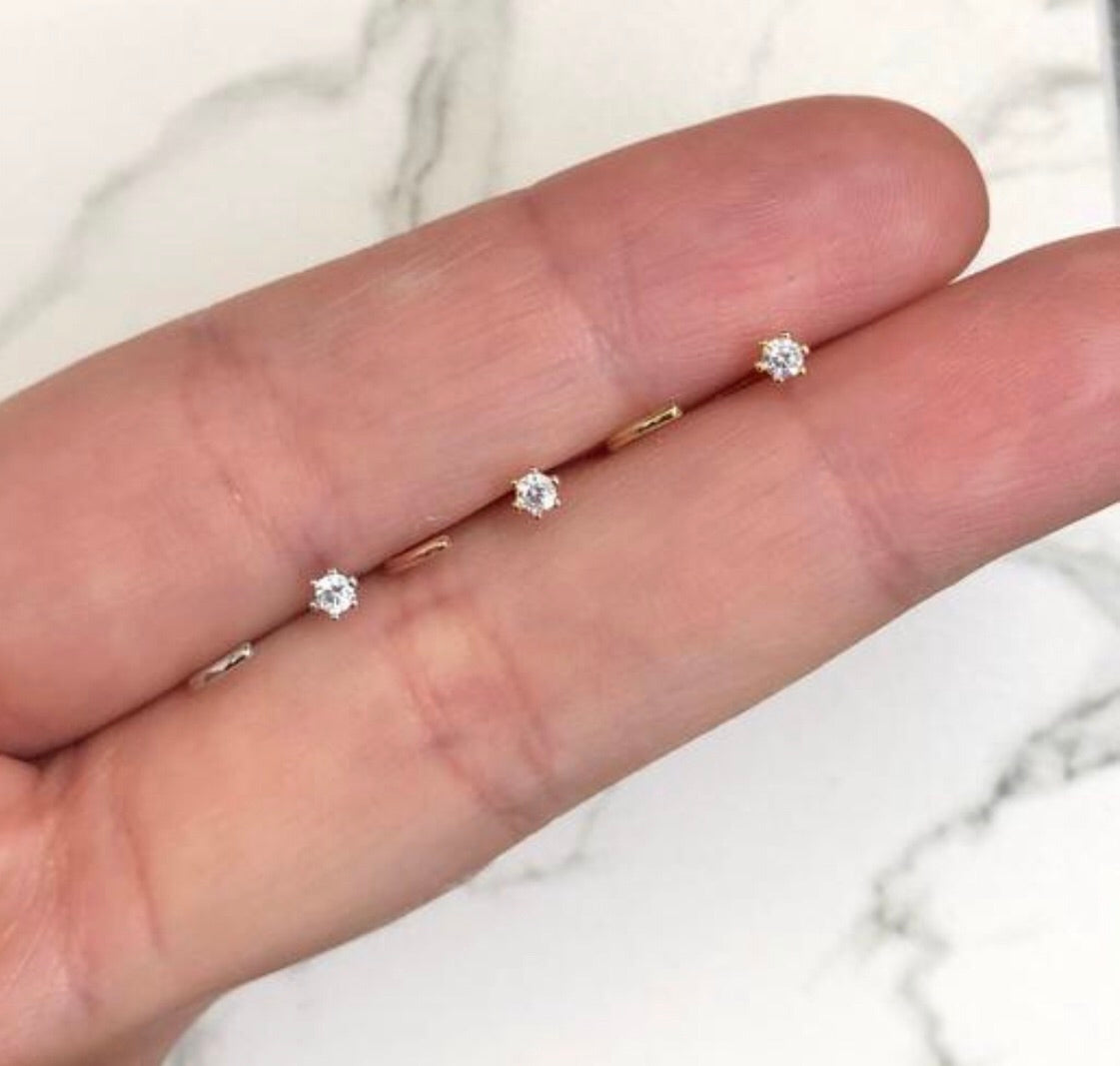 Tiny Open Hugging Hoops(Pair), Open Hoop 92.5 Sterling Silver Earrings-Tiny Ear Jacket-Mini Hoop Earring