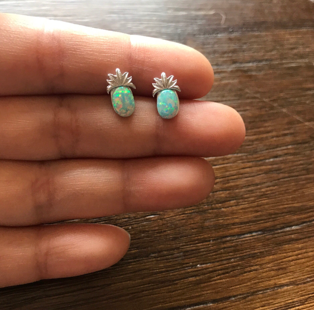 Opal Pineapple earring