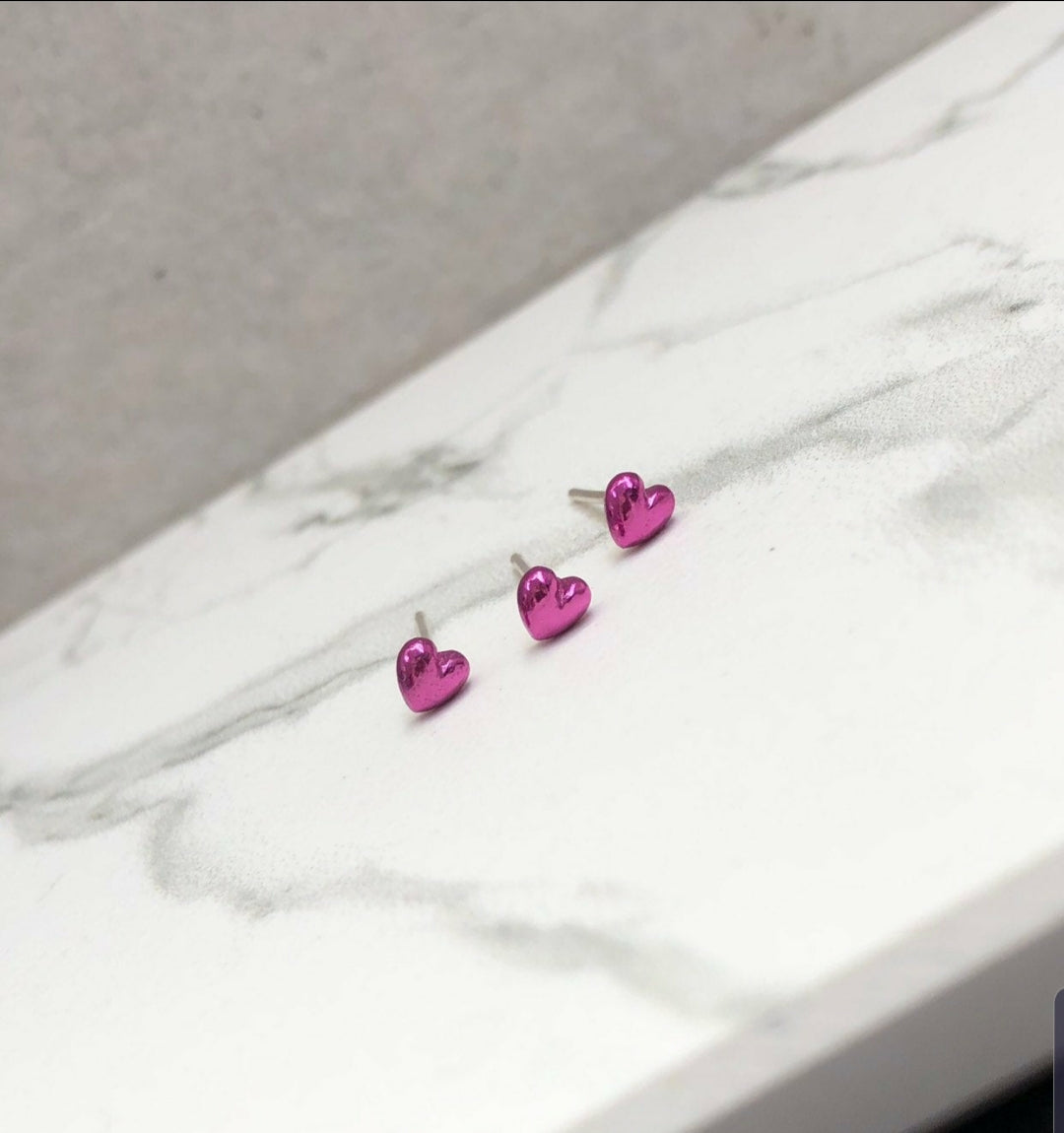 Black Jewelry|stainless Steel Heart Stud Earrings - Black Hollow Earring  For Women
