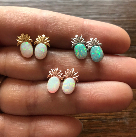 Opal Pineapple earring