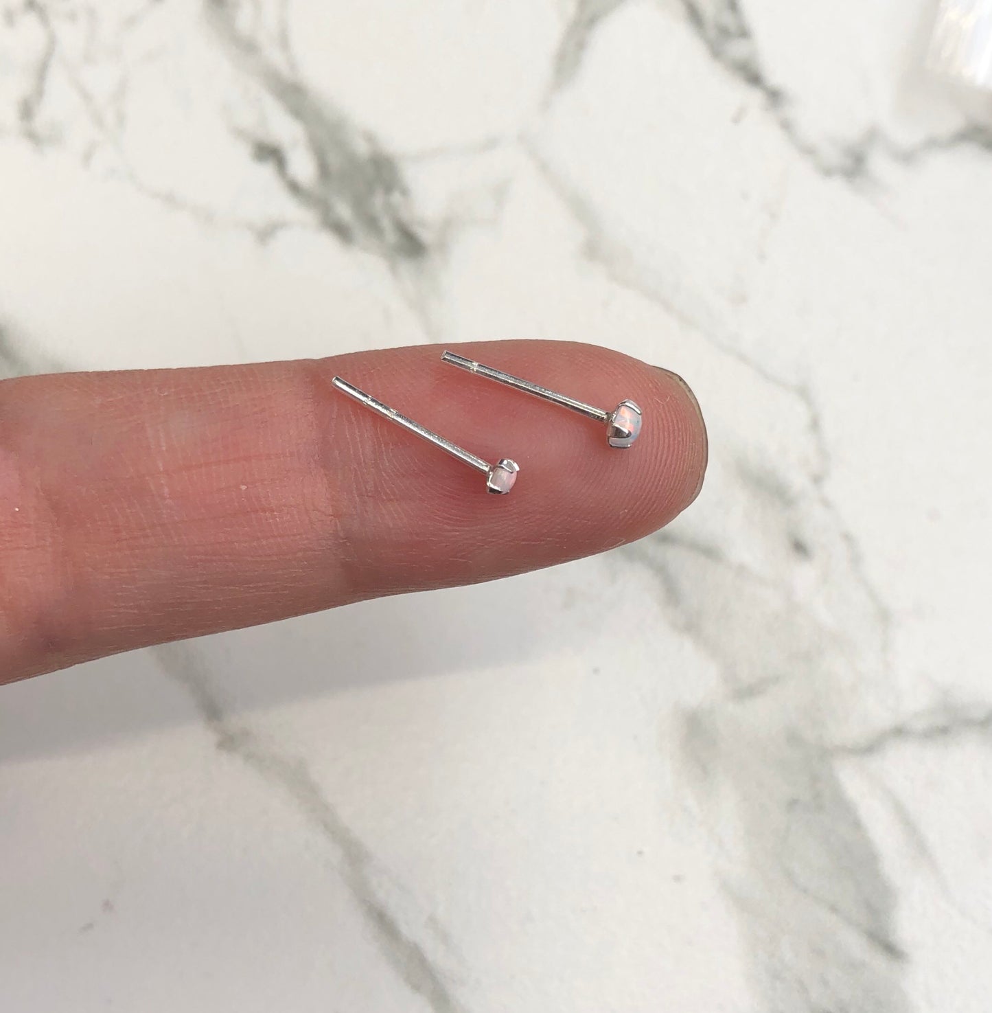 Tiny Opal Stud Earrings