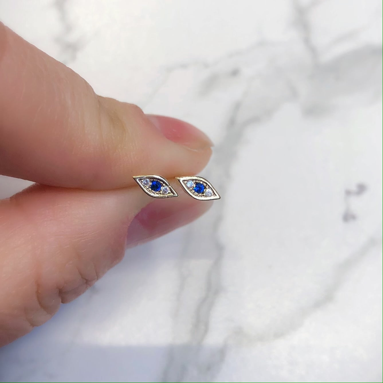 Tiny Evil Eye Earrings