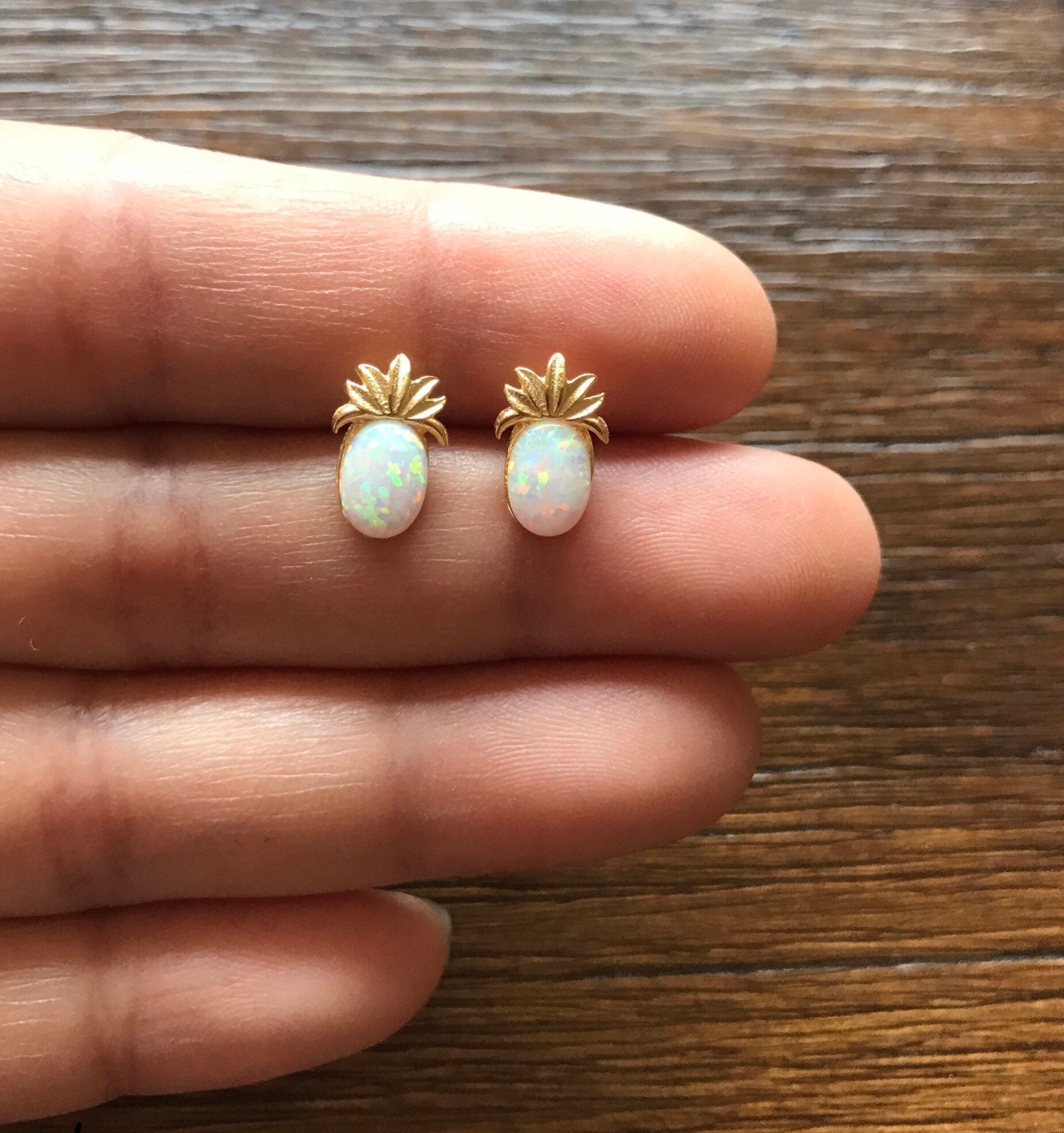 Opal Pineapple earring